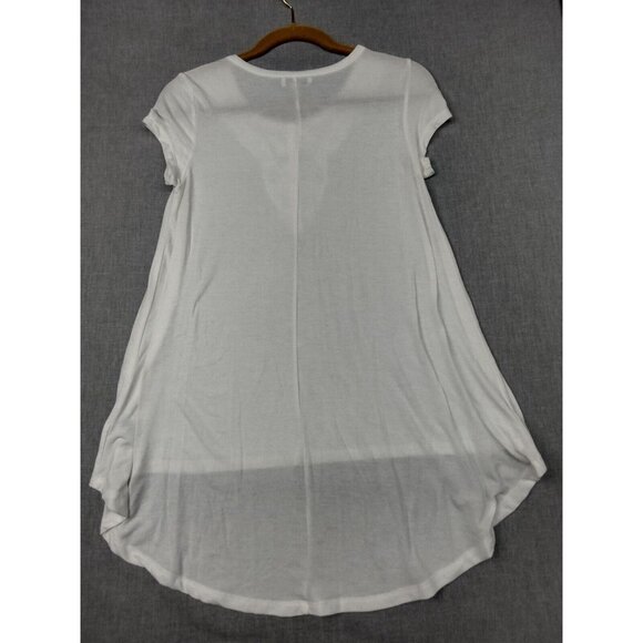 Olsenboye Women's White Lace Trim Short Sleeve Scoop Neck Boho Top XS USED - Picture 6 of 6